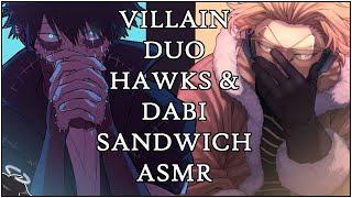 TWO HOT Villains SANDWICH you ASMR  HAWKS & DABI getting nice and SPICY  DUO x LISTENER  MM F ULL
