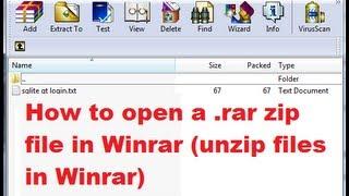 How to open a .rar zip file in Winrar unzip files in Winrar