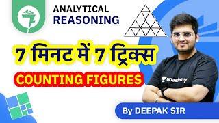 7-Minute Reasoning Tricks  Counting Figures - 7 मिनट में 7 ट्रिक्स  By Deepak Sir