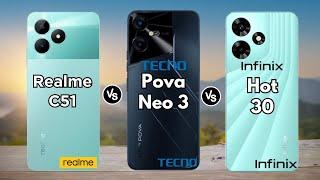 Realme C51 vs Tecno Pova Neo 3 vs Infinix Hot 30