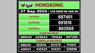 Hongkong Live draw result 27.09.2024  Live Draw HK