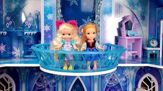 ICE castle  Elsa and Anna toddlers - Big surprise