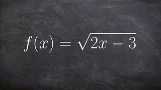 How to find the domain of a radical function