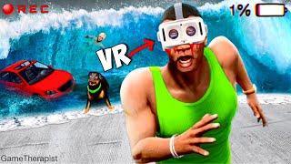 GTA 5  Survive The TSUNAMI in VR. MALAYALAM