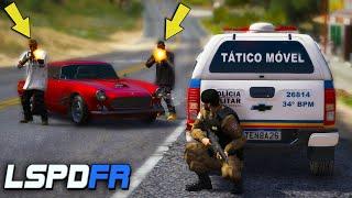 GTA V  MOD POLICIA - PATRULHAMENTO COM O TÁTICO MÓVEL DA PMMG  PERSEGUIÇÃO e TIROTEIO 