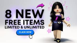 Hurry Get 8 New Roblox Items for FREE  LIMITED & UNLIMITED