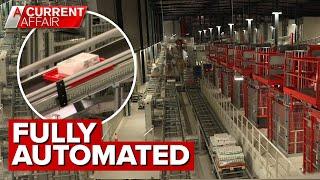 Supermarket giant reveals Australias first fully automated distribution centre  A Current Affair