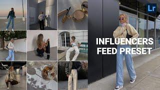 Influencers Feed preset  Instagram feed  lightroom presets