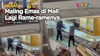 Geng Bersenjata Nekat Bobol Toko Emas di Mall Padahal Pengunjung Masih Ramai