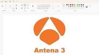 How to draw the Antena 3 logo using MS Paint  How to draw on your computer