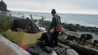 Ocean camping at Mystic Beach on Vancouver Island