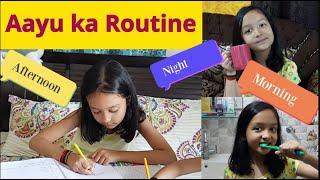 Aayu Ka Routine ⏰️  VLOG  Aayu and Vanu   @AayuandVanu