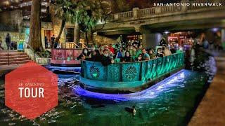 4K San Antonio Riverwalk - Night Exploring - Walking Tour