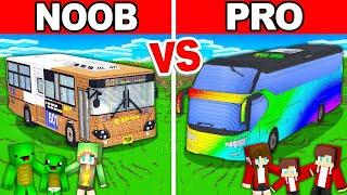 Mikey vs JJ DIRT vs RAINBOW BUS in Minecraft - NOOB vs PRO