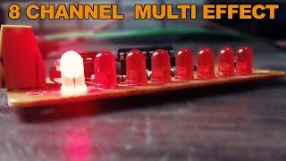 How to Make LED Chaser  8 Channel 14 Effects