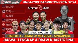 Jadwal Kuarterfinal Singapore Open 2024