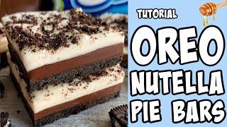 Oreo Nutella Pie Bars Recipe tutorial #Shorts