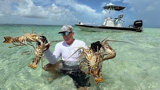 Lobster Spider Crabs and KEY DEER Catch & Cook Crazy New Boat RUNS in 5 inch’s of WATER