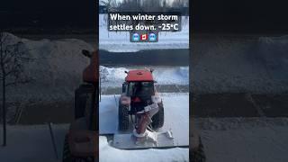 When winter storm settles down in Canada #winter #winterstorm #storm in #canada #snow #snowremoval