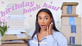 HUGE birthday book haul  *unboxing 40 books*