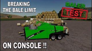 BREAKING THE BALE LIMIT ON CONSOLE BALER TEST  Farming Simulator 19  FS19.