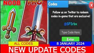 *NEW UPDATE CODES*  Sword Fighters 2 Simulator ROBLOX  ALL CODES  JANUARY 8 2024