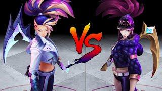 KDA ALL OUT Akali vs KDA Akali Skin Comparison Spotlight