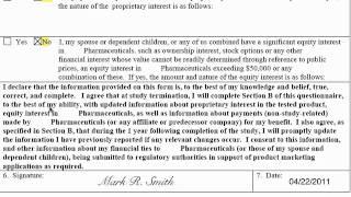 Financial Interest Form