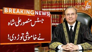 Justice Mansoor Ali Shah broke Silence  Breaking News  GNN
