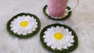 Crochet Flower Coaster Tutorial