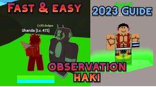 How To Get Observation Haki IN LESS THAN 5 MINUTES *FULL GUIDE* - Blox Fruits