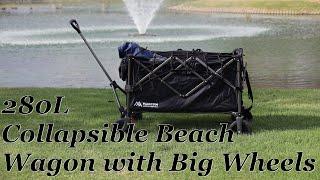 280L Collapsible Beach Wagon with Big Wheels #beachwagon #wagon