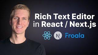 This React Text Editor is Amazing Image Upload Markdown Code Mirror WYSIWYG Next.js Froala