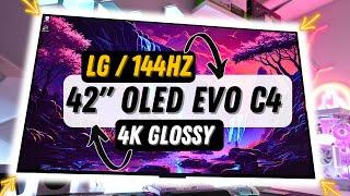 LG 42” OLED evo C4 Review  The Perfect 4K PC Gaming Monitor ? 2024 OLED42C4PUA