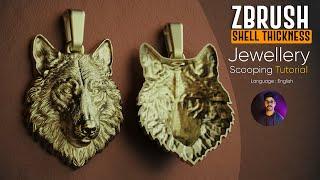 ZBrush Shell Thickness Creation How to do scooping jewellery designs in English