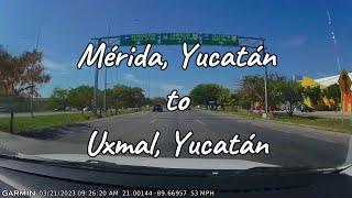 Dashcam Video from Mérida Yucatán to Uxmal Yucatán México