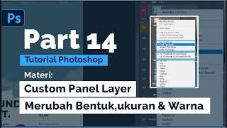 TUTORIAL PHOTOSHOP #14  Custom Panel Layer - Ukuran Bentuk & Warna