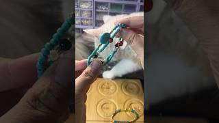 Turquoise bead bracelet making diy jewelry