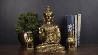 Blessing Buddha Hand Carved Statue 5 - StatueStudio