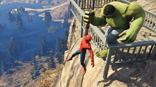 GTA 5 Epic Ragdolls SPIDERMAN vs HULK ep.73 Euphoria Physics Flooded Los Santos