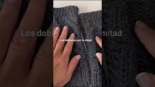 #short  Mitones Ciro a dos agujas #dosagujas #knitting #guantesdosagujas #mitonesdosagujas #mitones