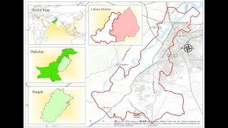 How to make study area map in ArcGis in Urduhindi  Lecture Number 11