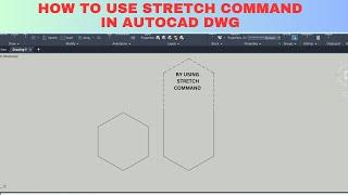 how to use stretch command in AutoCAD