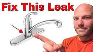 Kitchen Faucet Leaks at the base. Easy Fix