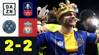 Doppelter Cummings schockt CL-Sieger Shrewsbury - Liverpool 22  FA Cup  DAZN Highlights