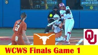 #2 Oklahoma vs #1 Texas Softball Highlights 2024 NCAA World Series Finals Game 1