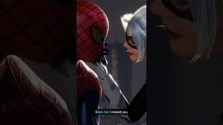 Black Cat Kisses Spider-Man   Marvel PS5 Game #shorts #spiderman #kiss