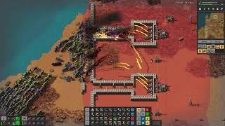 Factorio funnel flamethrower defense wall Behemoth proof minimal repairs needed