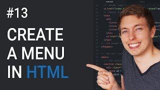 13 How to Create a Menu in HTML  Learn HTML and CSS  Full Course For Beginners