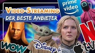 Der beste Video-Streaming-Anbieter – Netflix Disney+ Apple TV+ WOW Prime Video